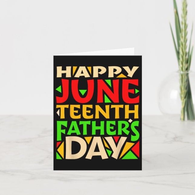 Juneteenth Schwarzer Vater's Day Happy Holiday Cel Karte (Vorderseite)