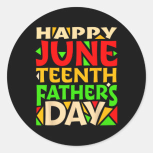 Juneteenth Schwarzer Vater's Day Happy Holiday Cel Runder Aufkleber