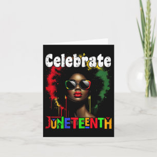 Juneteenth-Shirt für Frauen, Afrikanische Schwarze Karte