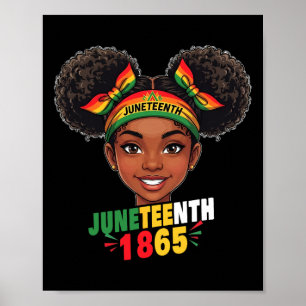 Juneteenth-Shirt für Mädchen Frauen Teenager Kinde Poster