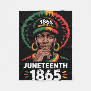 Juneteenth-Shirts schwarzer Stolz Afro Männer Frau Fleecedecke