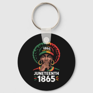 Juneteenth-Shirts schwarzer Stolz Afro Männer Frau Schlüsselanhänger