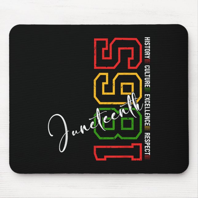Juneteenth Shirts Women Men African American Junet Mousepad (Vorne)