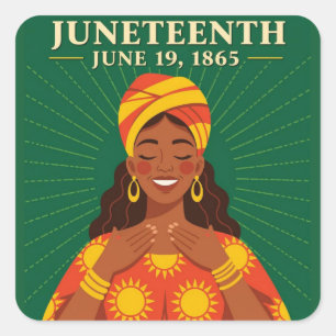 Juneteenth Square Aufkleber