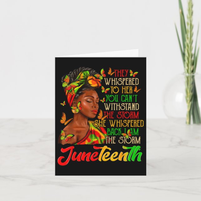 Juneteenth Storm Black History Monat Karte (Vorderseite)