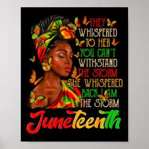 Juneteenth Sturm Schwarz Schwarze Geschichte Monat Poster
