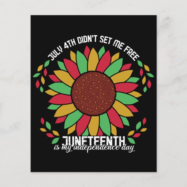 Juneteenth Sunflower Flyer (Vorne)