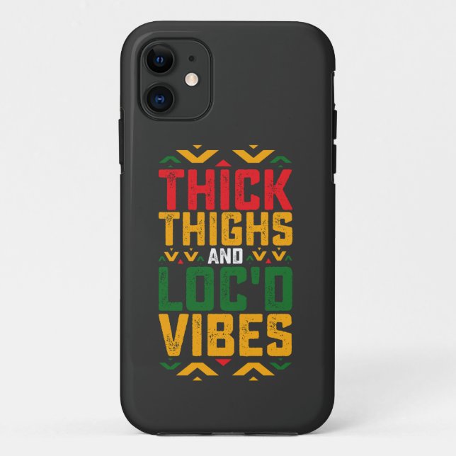 Juneteenth Thick Locd Vibes African American Case-Mate iPhone Hülle (Rückseite)