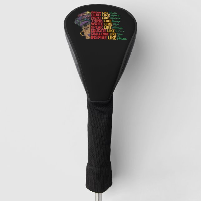 Juneteenth Traum führender Kampf wie schwarze Frei Golf Headcover (Vorderseite)