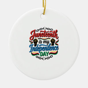 Juneteenth Unabhängigkeitstag Vintage-Shirt-Design Keramik Ornament