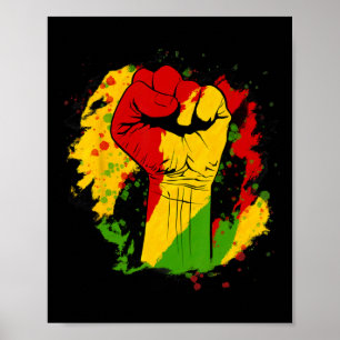 Juneteenth Vibes Black History Red Yellow Green Bl Poster