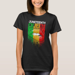 Juneteenth Women Black Girl Black Queen History Fr T-Shirt