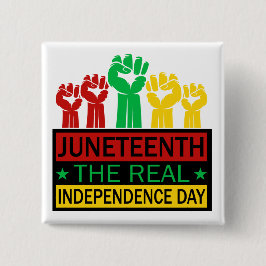 Juneteenth Word Art Pan Africa Colors   Button