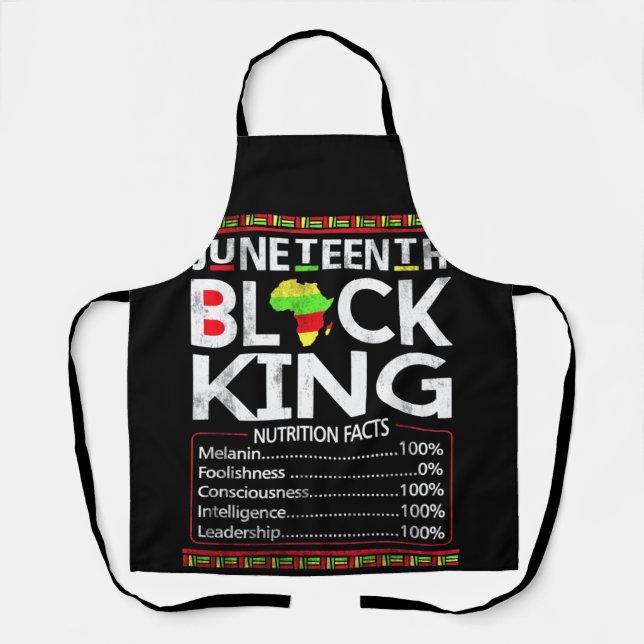 Juneteentlicher Black King Melanin Vater Vathers D Schürze (Vorderseite)