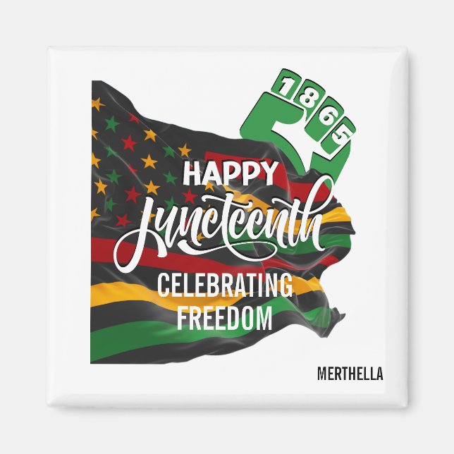 JUNETEENTY African American Flag Magnet (Vorne)