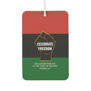Juneteeth CELEBRATE FREEDOM Anpassbare Schrift Autolufterfrischer
