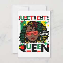 Juneteste Königin Melanin Woman Black Girl Magic Einladung