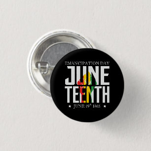 Junetezehnt Emanzipationstag Rotes Schwarzes G Button