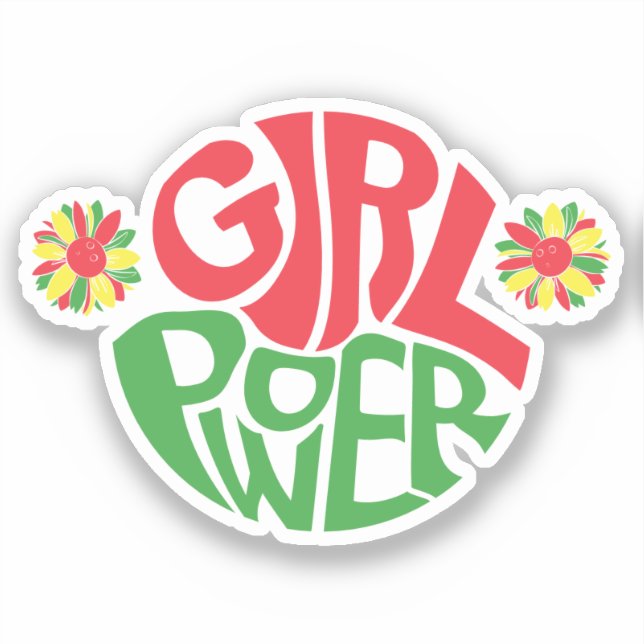 Junetezehnt | Girl-Power | Rotes Schwarzes Grün Aufkleber (Vorderseite)