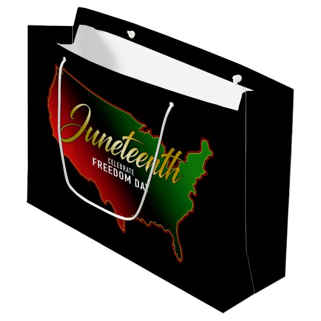 Junetezehnt Große Geschenktüte (Vorderseite Schrägansicht)