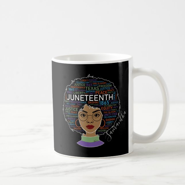 Junetezehnt | Schwarze Frau | Schwarze Rechte Kaffeetasse (Rechts)