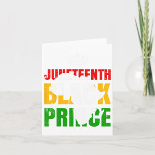 Junetezehnte Afro American Boy Son Family Matching Karte
