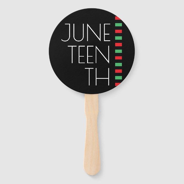 Junetezehnte Red Black Green Celebration Fächer (Vorderseite)