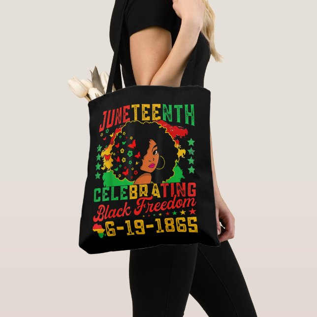 Junetste Flag feiert Juneteen zur Juneteen "Black  Tasche (Von Nahem)