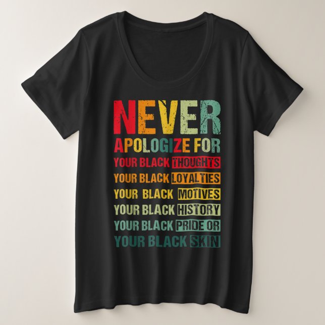 Junetten Black Pride Ne S'Excuse Jamais Pour Votre (Design devant)
