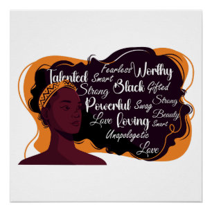 Junetzehnte Tahirt Black History tee Schwarze F Poster