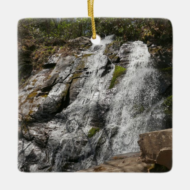 Juney Whank Falls at Smoky Mountains Keramikornament (Vorderseite)