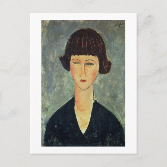 Jung Brünett, 1917 (Öl auf Leinwand) Postkarte (Vorderseite)