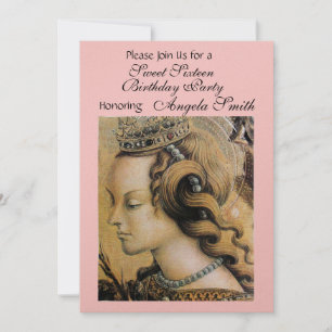 JUNG PRINCESS SWEET 16 PARTY Gold Pink Einladung