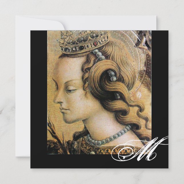 JUNG PRINCESS SWEET 16-PARTY-Monogramm Einladung (Vorderseite)
