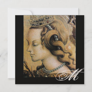 JUNG PRINCESS SWEET 16-PARTY-Monogramm Gold Einladung