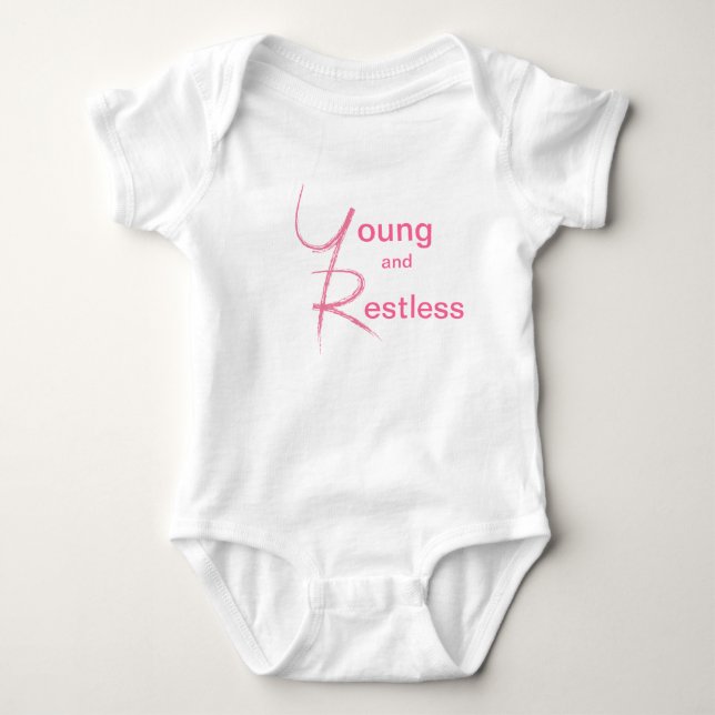 jung und ruhelos baby strampler (Vorderseite)