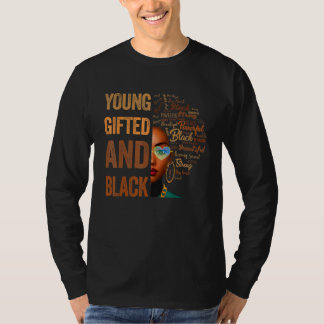 Jung und schwarz und Black History Month afrikanis T-Shirt