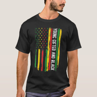 Jung und schwarz und Geschichte Afro Afrikanischer T-Shirt