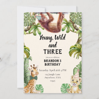 Jung, wild und drei einladung