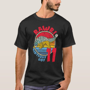 Junge 11. Geburtstag ich Rawr! Ankylosaurus I Fami T-Shirt