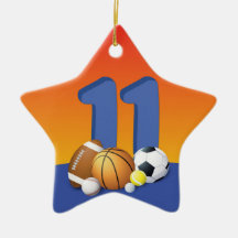 Junge 11. Geburtstag Sportbälle