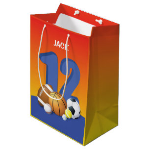 Junge 12. Geburtstag Sportbälle Mittlere Geschenktüte