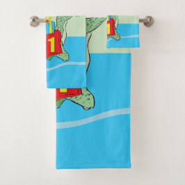 Junge, 1. Geburtstag Dinosaurier Badhandtuch Set