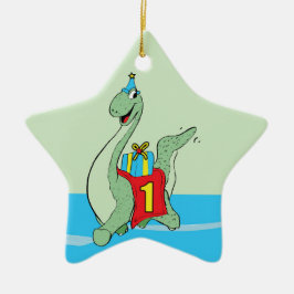 Junge, 1. Geburtstag Dinosaurier Keramik Ornament