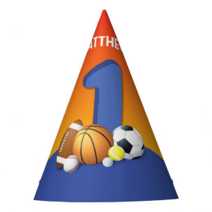 Junge 1. Geburtstagssportzentren Partyhütchen