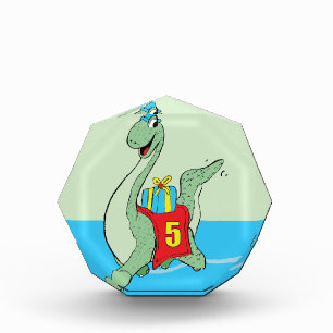 Junge, 5. Geburtstag Dinosaurier Fotoblock