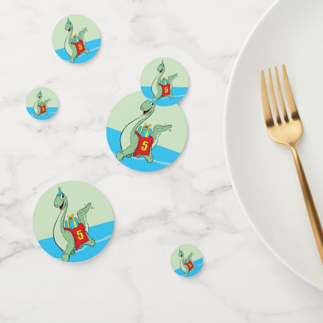 Junge, 5. Geburtstag Dinosaurier Konfetti (Gruppe)