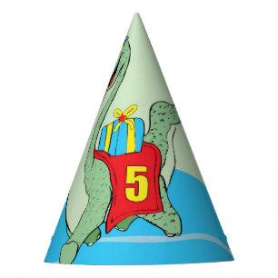 Junge, 5. Geburtstag Dinosaurier Partyhütchen