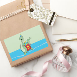 Junge, 5. Geburtstag Dinosaurier Rechteckiger Aufkleber