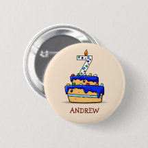 Junge 7. Geburtstag, 7. Geburtstag auf Sweet Blue 